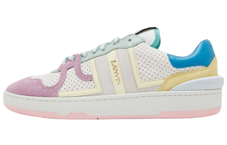 Buy LANVIN 浪凡 Clay 低幫拼色休閒 時尚板鞋 男款 白黃情人節限定