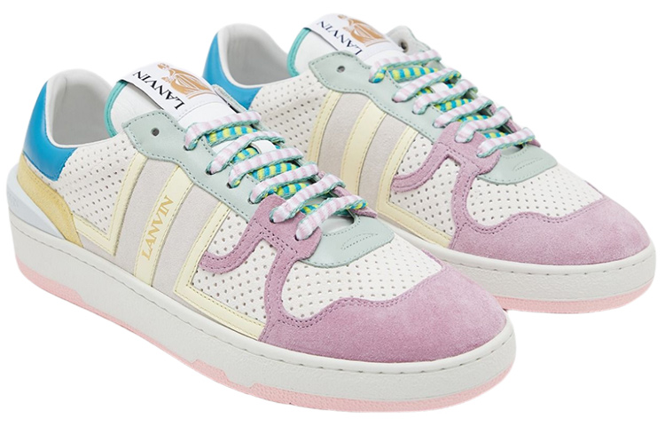 Order LANVIN 浪凡 Clay 低幫拼色休閒 時尚板鞋 男款 白黃情人節限定