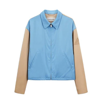 Lanvin Colorblock Zip-Up Collared Jacket Blue RM-OU0021-4576-P22