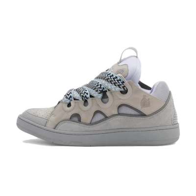 Lanvin Curb 'Grey Leather Low-Top'