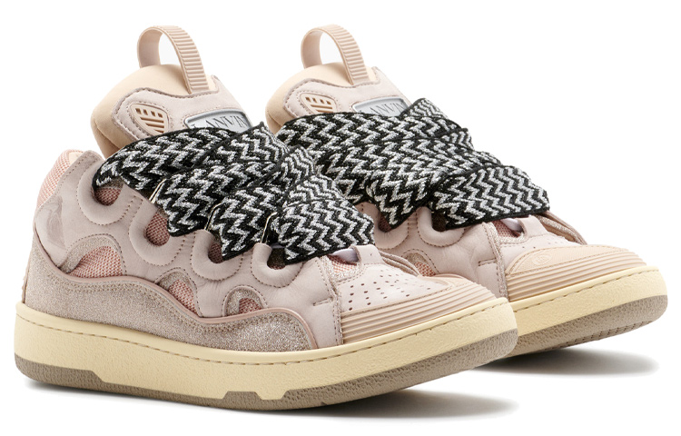 Order 浪凡 Curb 粉色皮革闪光运动鞋 FM-SKRK11-DRLX-A2251