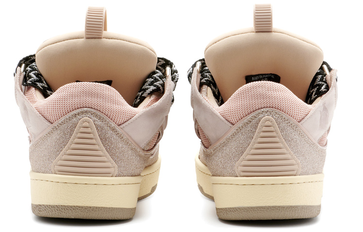 Shop 浪凡 Curb 粉色皮革闪光运动鞋 FM-SKRK11-DRLX-A2251