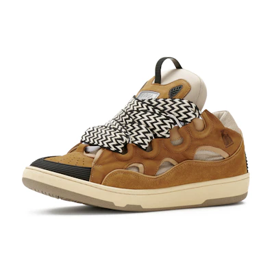Lanvin Curb Leather Sneakers 'Brown'