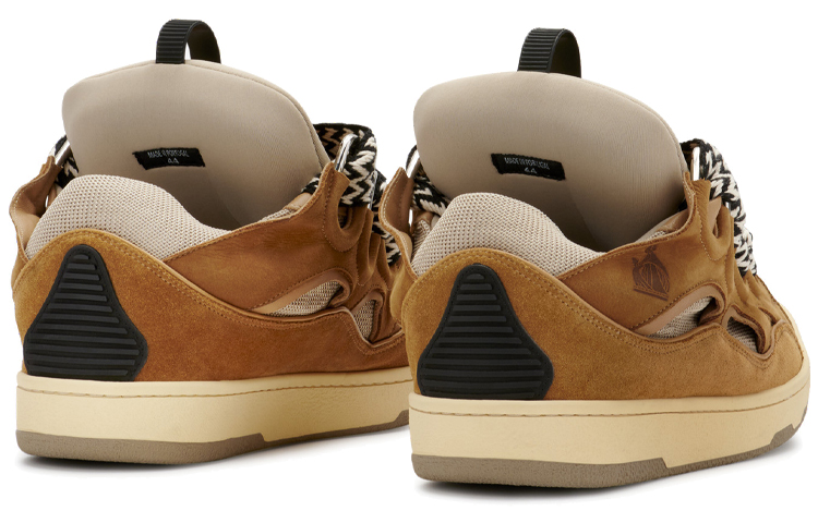 Purchase Lanvin浪凡 Curb 皮革運動鞋 減震防滑 低筒休閒面包鞋 時尚板鞋 男款 棕色