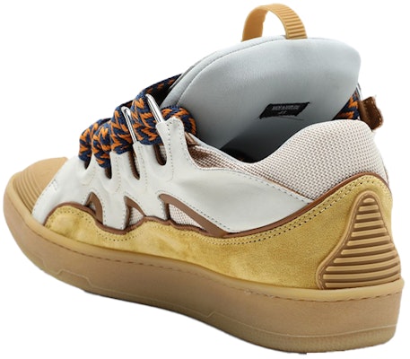 Lanvin浪凡 Curb 聚酯纖維 低幫綁帶 時尚板鞋 男款 白棕色 Shop Lanvin浪凡 Curb 聚酯纖維 低幫綁帶 時尚板鞋 男款 白棕色