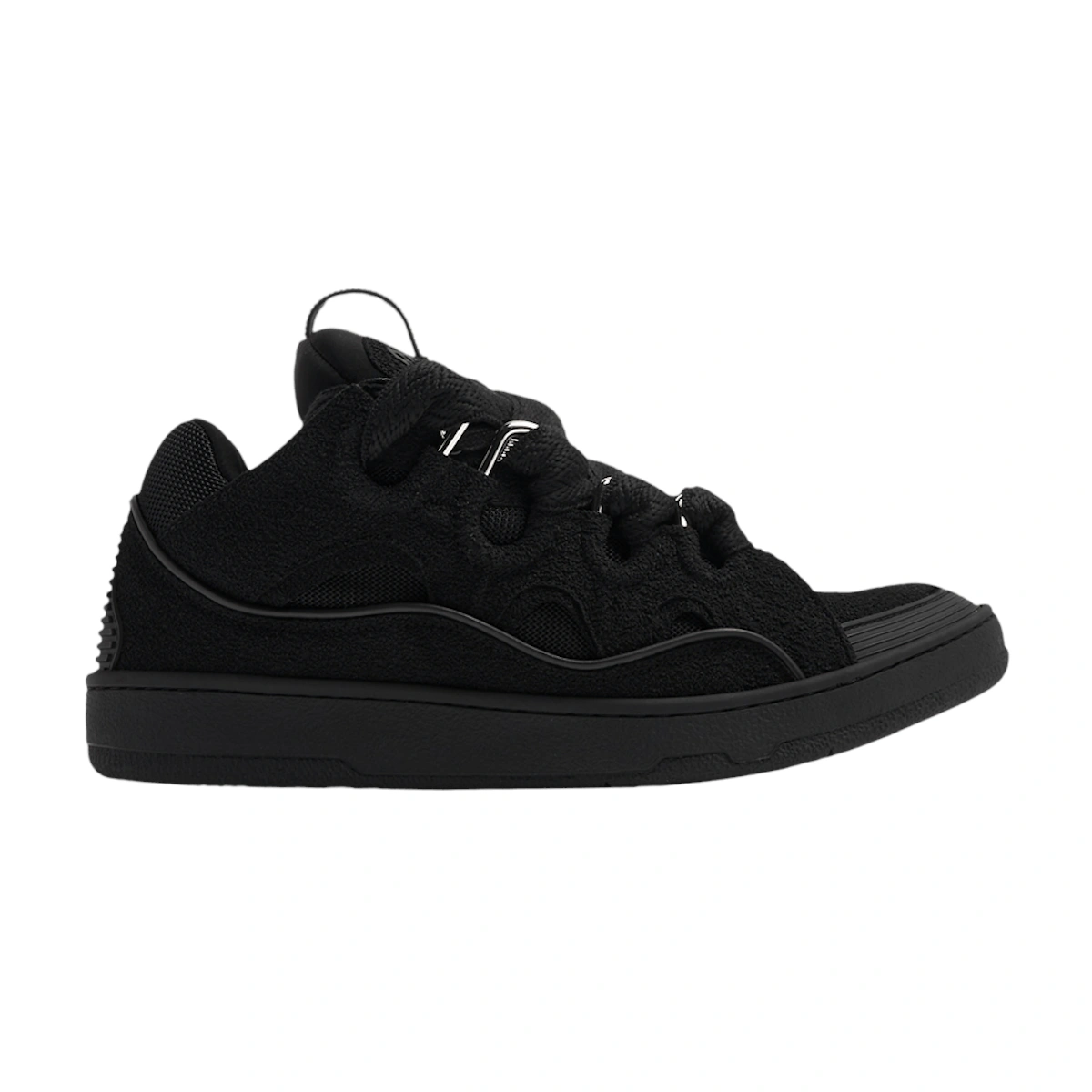 Lanvin Curb Sneaker 'Black Glitter Spray'