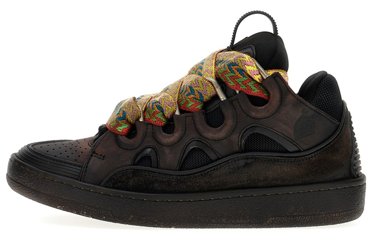 Lanvin Curb Sneaker 'Distressed - Black' FM-SKRK11-DEST-A2310