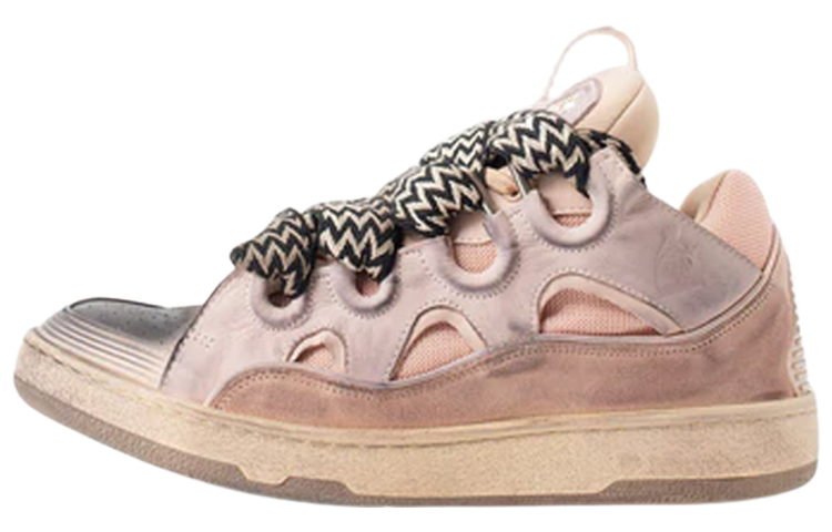 Lanvin Curb Sneaker 'Distressed - Pink' FM-SKRK11-DEST-A2351