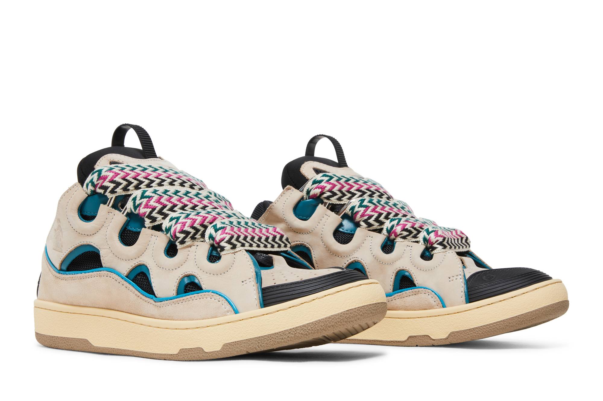 Cheap Lanvin浪凡 Curb 皮革 低幫 時尚板鞋 米色