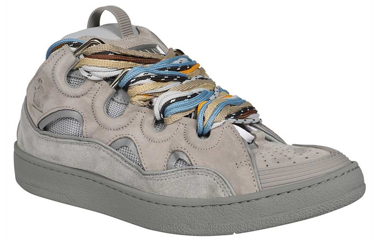 Shop Lanvin Curb Sneaker 'Abu-abu' FM-SKRK11-DRAL-H2213