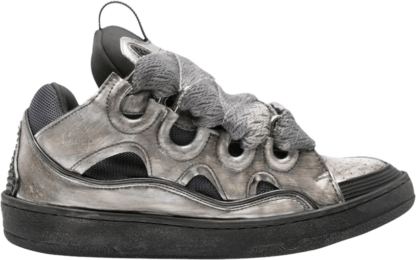 lanvin-curb-sneaker-vintage-silver-black-fm-skrk-11-used-h23-m210