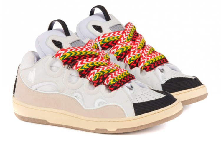 Order 藍文浪凡 Curb 皮質拼接 低幫時尚板鞋 白色