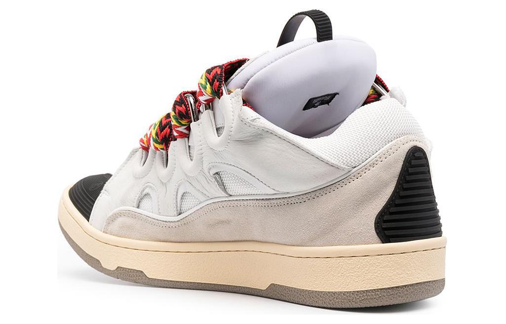 Lookbook 藍文浪凡 Curb 皮質拼接 低幫時尚板鞋 白色