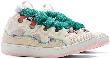 Lanvin Curb Sneakers 'Beige Pink' dalam Warna Beige dan Merah Jambu FM-SKRK11-DALL-P225205 Order Lanvin Curb Sneakers 'Beige Pink' dalam Warna Beige dan Merah Jambu FM-SKRK11-DALL-P225205