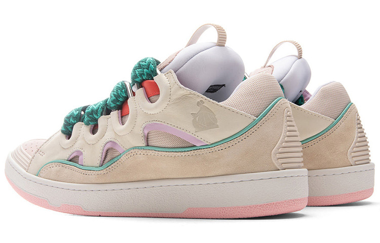 Lookbook Lanvin浪凡 Curb 低幫 運動休閒鞋 男款 棕粉色