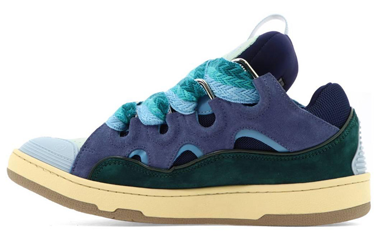 Lanvin Curb Sneakers 'Grey Dark Green' FM-SKRK11-DRAG-A222040