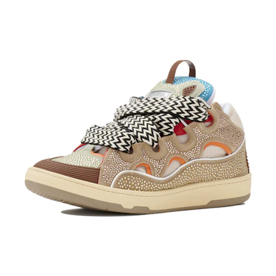 Lanvin Curb Sneakers 'Rhinestones - Beige'
