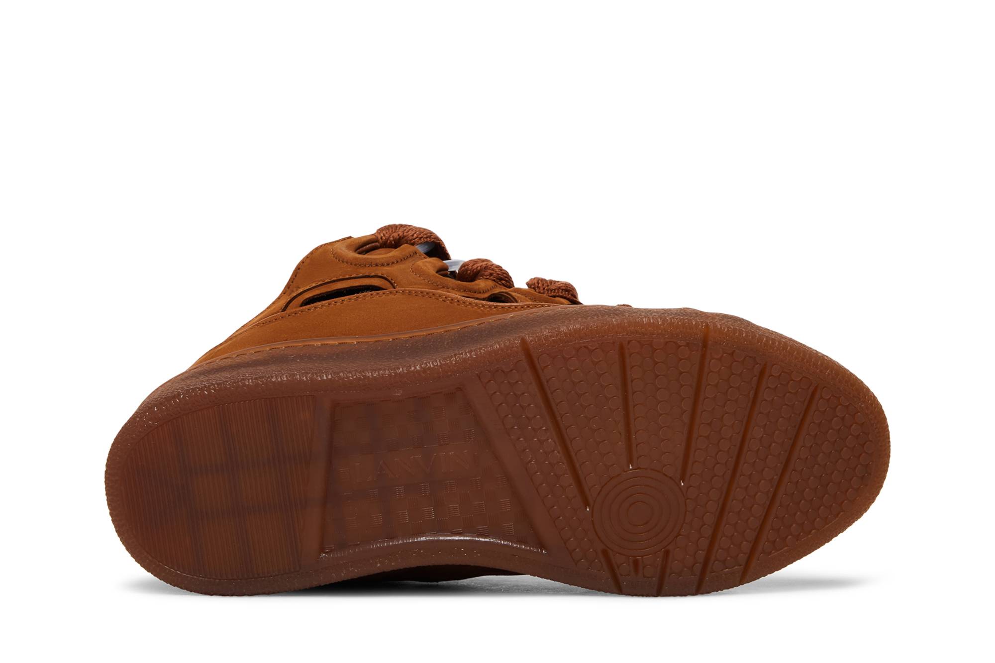 Shop Lanvin Curb运动鞋‘棕色’ FM-SKRK11-TRAG-P23603