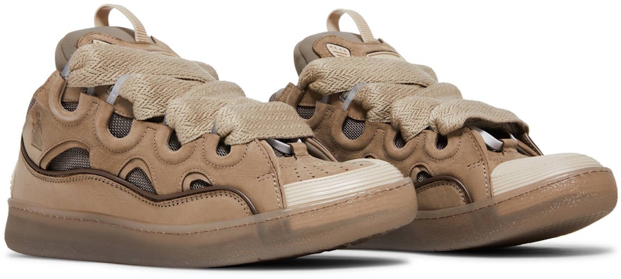 Lanvin Curb Sneakers 'Taupe' Kasut Sneakers Lelaki Warna Coklat Kelabu FM-SKRK11-TRAG-P2316 Cheap Lanvin Curb Sneakers 'Taupe' Kasut Sneakers Lelaki Warna Coklat Kelabu FM-SKRK11-TRAG-P2316