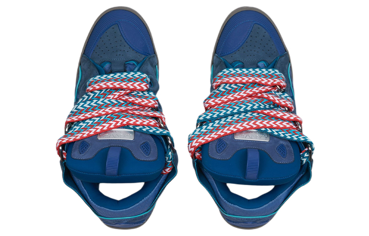 Lookbook 藍綿 Curb 皮革運動時尚板鞋 男款 藍色