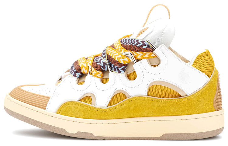Lanvin Curb Sneakers 'White Yellow' FM-SKRK11-DRAG-H220080