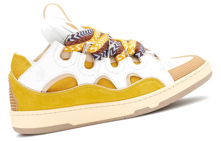 Order ランバン カーブスニーカー 白/黄 FM-SKRK11-DRAG-H220080