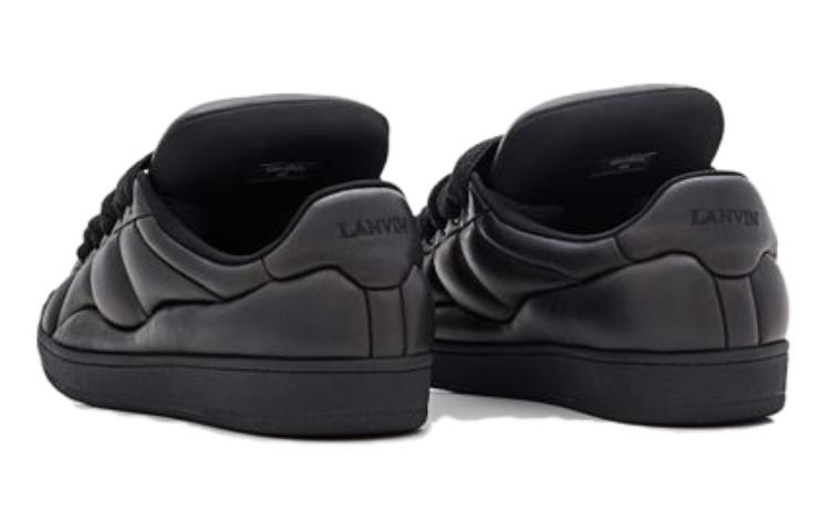 Purchase Lanvin浪凡 小牛皮 圓頭系帶 舒適百搭 低幫 板鞋 男款 黑色