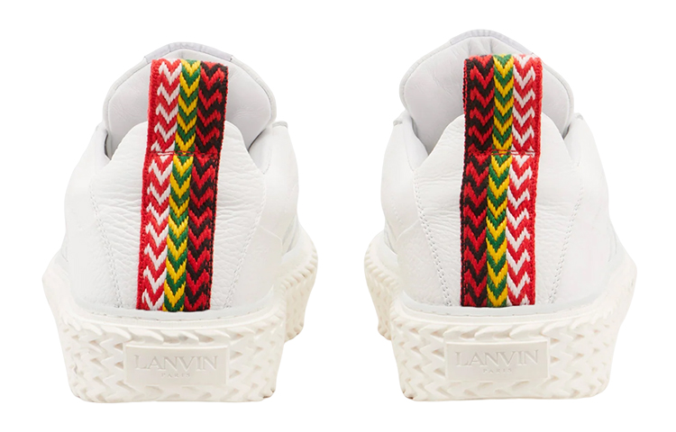 Shop 兰文白色皮革低帮运动鞋 FM-SKLK03-ADRI-P2300