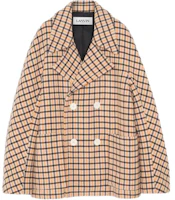 Lanvin Double-Breasted Plaid Jacket with Lapel Long Sleeves RM-OU0007-5759-A236090 Lanvin Double-Breasted Plaid Jacket with Lapel Long Sleeves RM-OU0007-5759-A236090