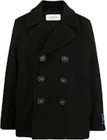 Lanvin Double-Breasted Solid Color Blazer Jacket - Black RM-OU0002-5393-A2210 Lanvin Double-Breasted Solid Color Blazer Jacket - Black RM-OU0002-5393-A2210