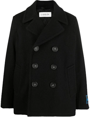 Lanvin Double-Breasted Solid Color Blazer Jacket - Black RM-OU0002-5393-A2210 Buy Lanvin Double-Breasted Solid Color Blazer Jacket - Black RM-OU0002-5393-A2210