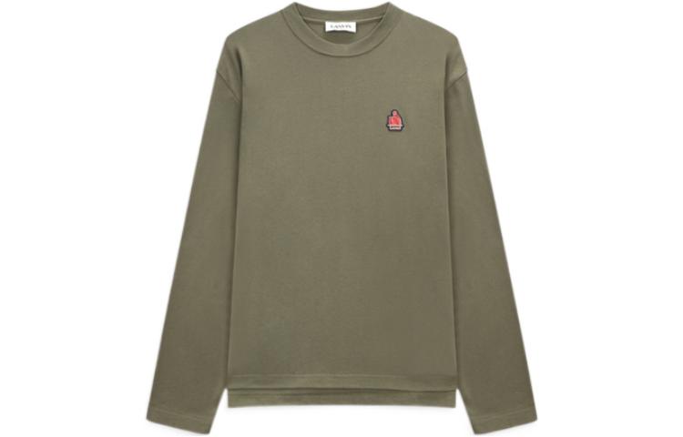 Lanvin Embroidered Solid Crewneck Sweatshirt Men’s Green RM-111179