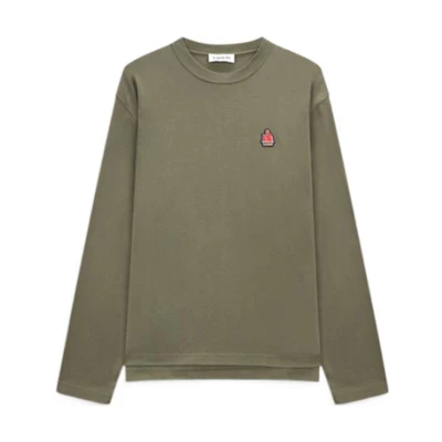 Lanvin Embroidered Solid Crewneck Sweatshirt Men’s Green RM-111179
