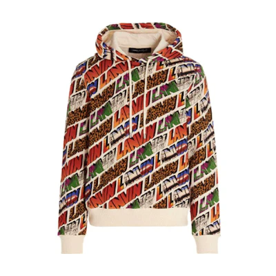 Lanvin FW21 All-Over Print Multicolor Hoodie RM-HO0001-J133-H211