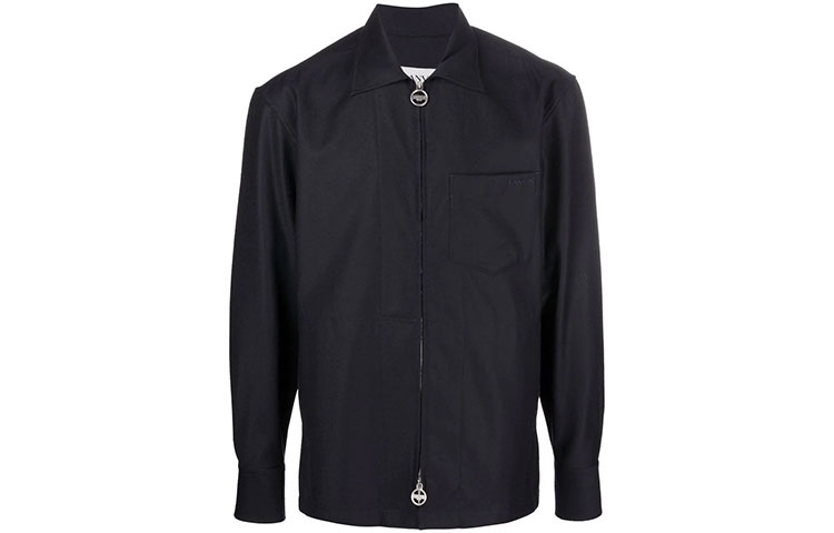 Lanvin FW21 Black Zip-Up Shirt Jacket RM-SI0019-N002-A21