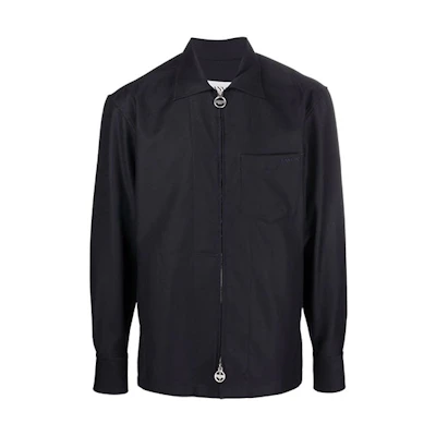 Lanvin FW21 Black Zip-Up Shirt Jacket RM-SI0019-N002-A21