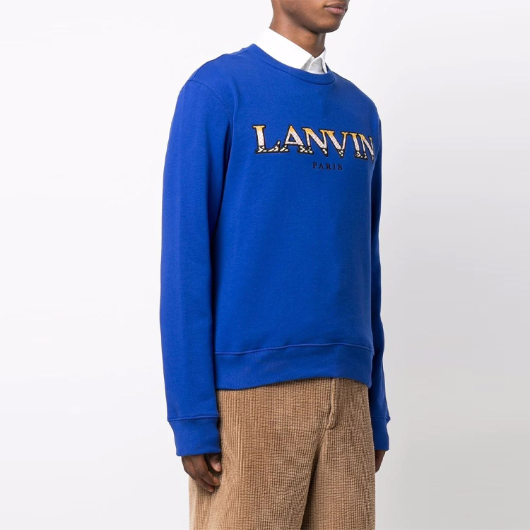 Purchase Sudadera Azul Oversize Gráfica de Letras Lanvin FW21 para Hombre. RM-SS0001-J122-H2124-2