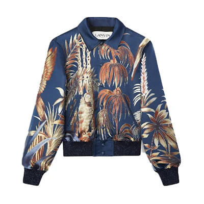 Lanvin FW21 Botanical Print Long-Sleeve Jacket Blue RM-OU0004-4881-E2129M1