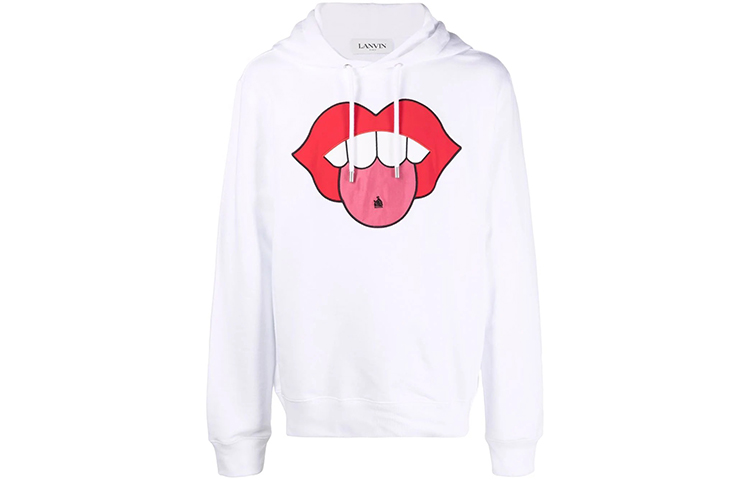 Lanvin FW21 Cartoon Graphic Print Hoodie White Pullover. RM-HO0001-J016-E21E21 圖 2