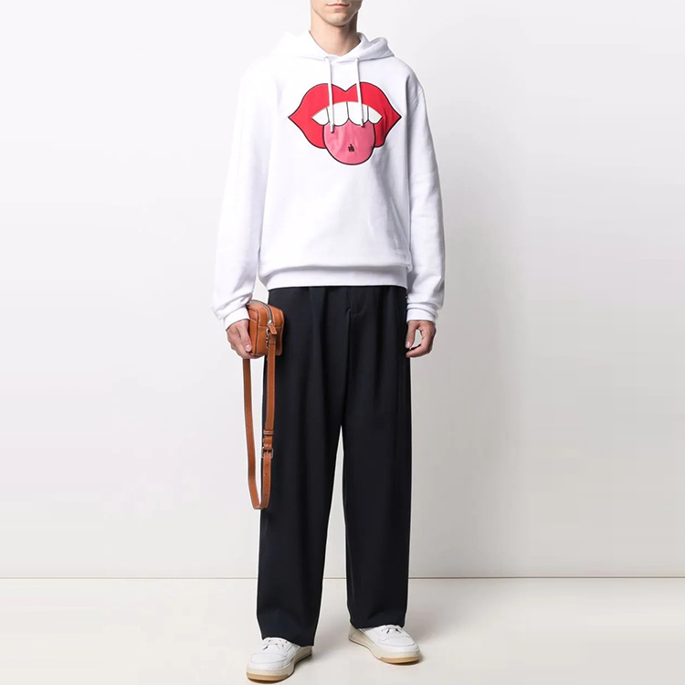 Lanvin FW21 Cartoon Graphic Print Hoodie White Pullover. RM-HO0001-J016-E21E21 圖 3