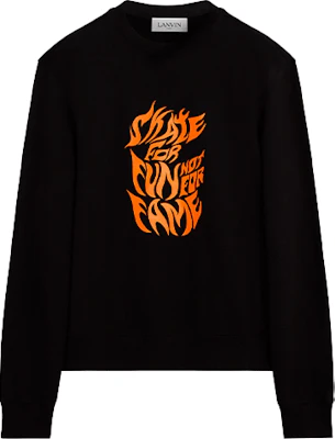 Lanvin FW21 Gradient Print Crewneck Long Sleeve Sweatshirt Black RM-TO0097-LI10-H2110 Buy Lanvin FW21 Gradient Print Crewneck Long Sleeve Sweatshirt Black RM-TO0097-LI10-H2110