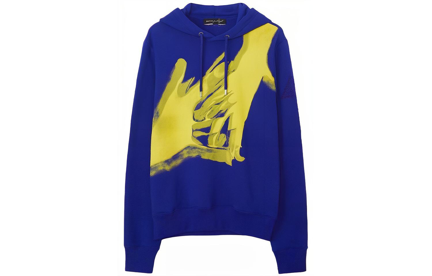 Lanvin FW21 Graphic Print Cotton Hoodie Blue - RM-HO0001-J134-H21242