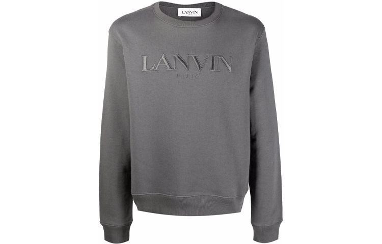 Lanvin FW21 Grey Logo Embroidered Pullover Sweatshirt RM-SS0001-J008-A21121 圖 2