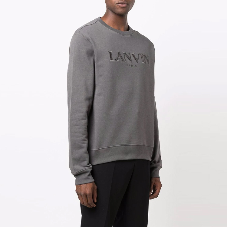 Lanvin FW21 Grey Logo Embroidered Pullover Sweatshirt RM-SS0001-J008-A21121 圖 5