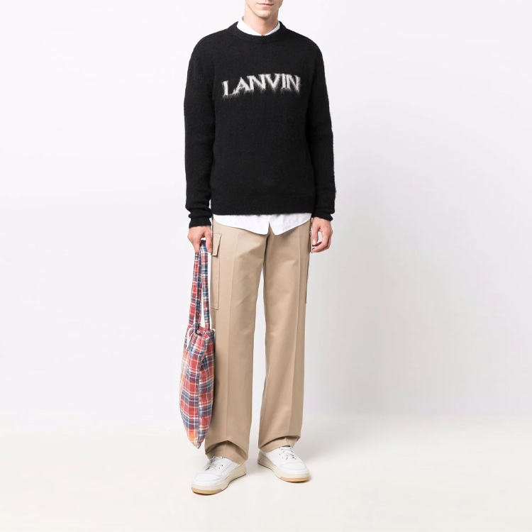 Lookbook Pantalones Casuales Rectos de Algodón Multi-Bolsillos Khaki para Hombre Lanvin FW21 RM-TR0022-4178-H2148