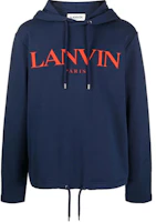 Lanvin FW21 Letter Logo Pullover Hoodie Men’s Blue RM-JE0071-JR19-H2029 Lanvin FW21 Letter Logo Pullover Hoodie Men’s Blue RM-JE0071-JR19-H2029