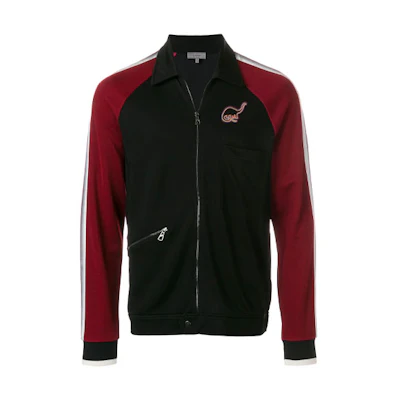 Lanvin FW21 Logo Colorblock Zip Jacket Black () RM-JE0044-P1810