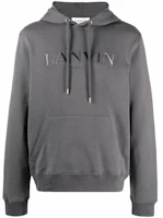 Lanvin FW21 Logo Embroidered Hoodie Grey RM-HO0010-J008-A21 Lanvin FW21 Logo Embroidered Hoodie Grey RM-HO0010-J008-A21
