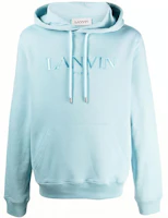 Lanvin FW21 Logo Embroidered Hoodie Light Blue RM-HO0010-J008-A2122 Lanvin FW21 Logo Embroidered Hoodie Light Blue RM-HO0010-J008-A2122
