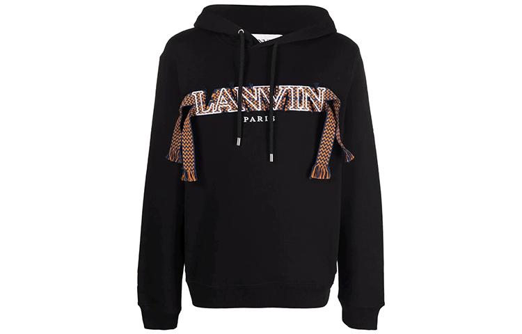 Order Sudadera negra unisex Lanvin FW21 con logo bordado. RM-HO0010-J120-H2110